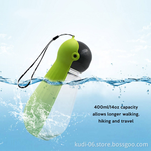 Portable BPA-Free Pet Drinking Dispenser Water Bottle for Dogs - 400ML Travel Bottle